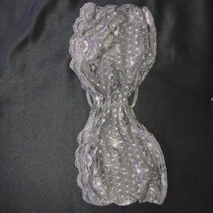 Gray, Lace Bandeau Bra